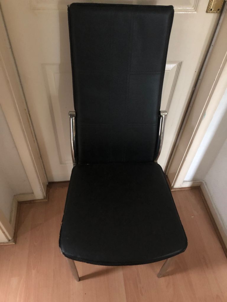 High back leather chair 