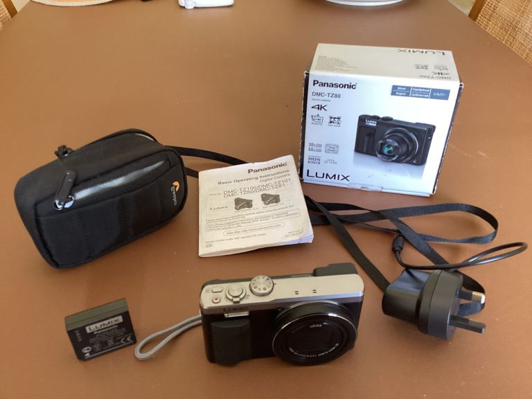 Panasonic Lumix DMC-TZ80 Digital Camera with Case – Good Condition