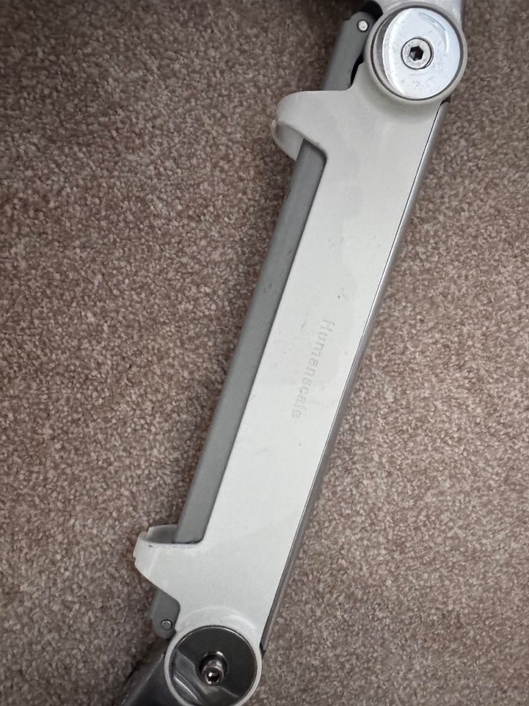 Two humanscale monitor arms