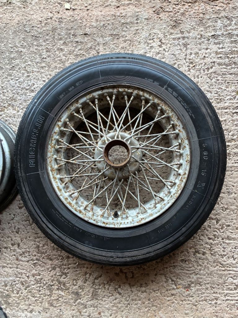 Austin Healey Wire Wheel & Michelin X Tyre