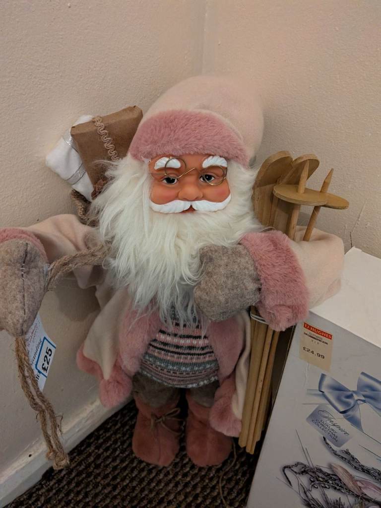 Large Santa and door wreath 