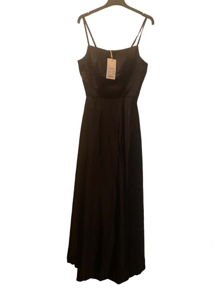 LeCureler long satin strap prom dress RP £50