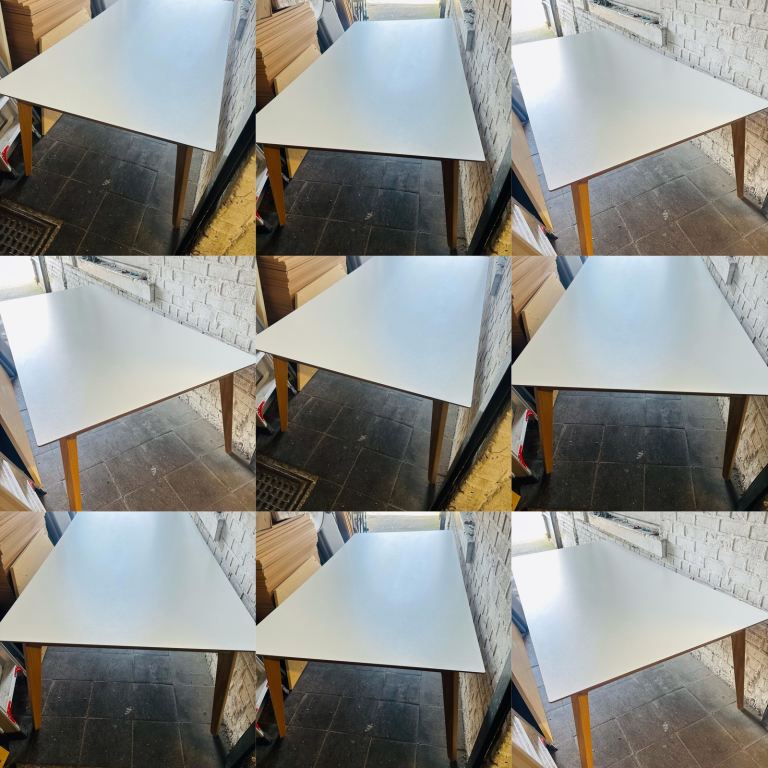 White boardroom meeting table 220 x 120cm 220cm x 120cm