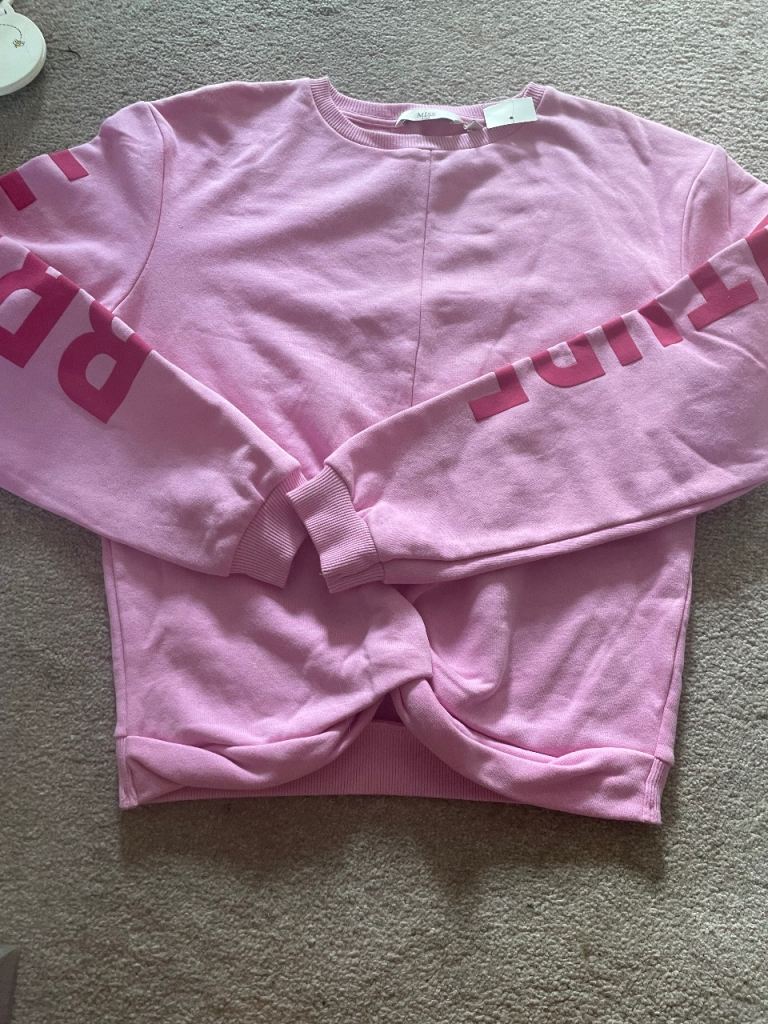 New MISS E-VIE Pink Sweatshirt - 'Bright Future' Size 13-14 YRS