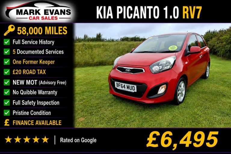 2014 Kia Picanto 1.0 VR7 5dr HATCHBACK Petrol Manual