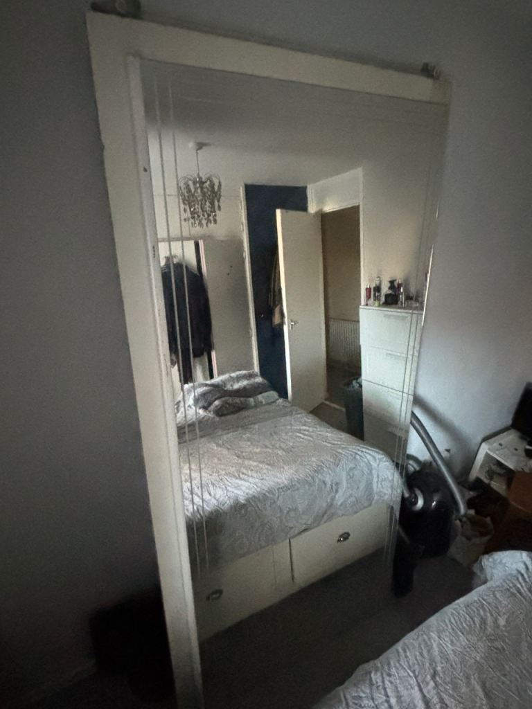 Large full length mirrored sliding doors wardrobe 