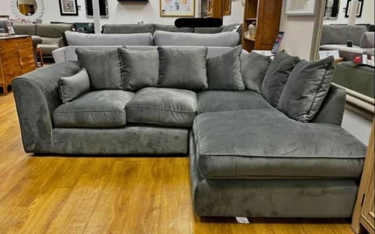 Modern relaxation arranged with an L shape corner sofa
