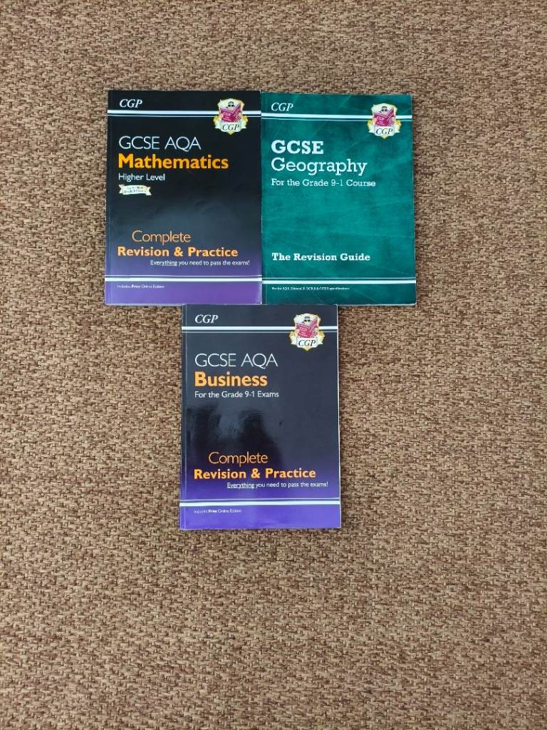 Bundle Of GCSE Revision Books: AQA Maths, AQA Business And Geography