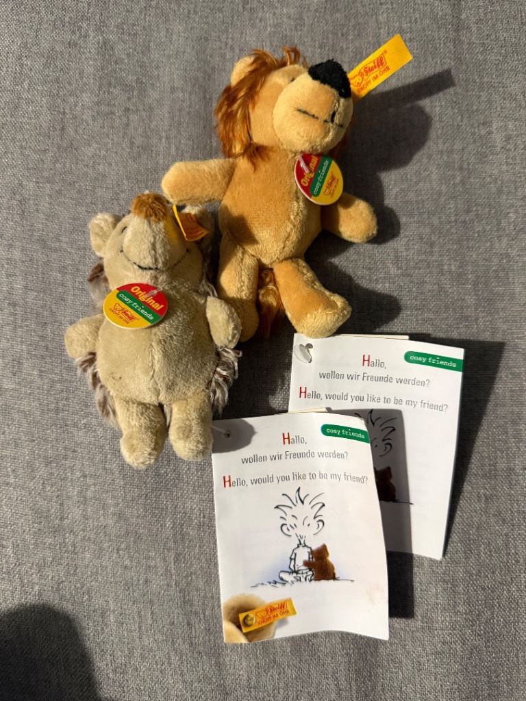 Vintage Steiff Cosy Friends Keyrings/Bag Charms