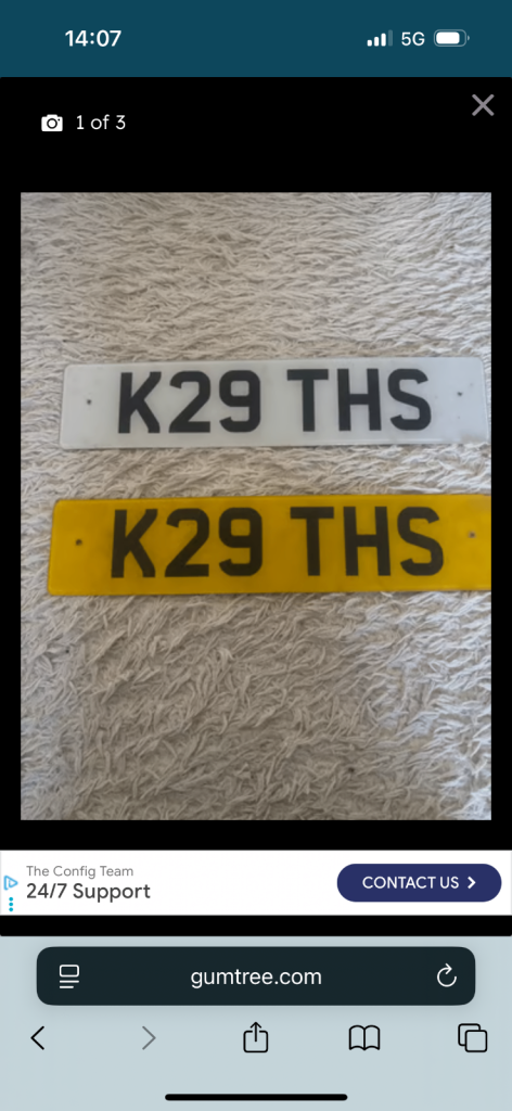 PREFIX PERSONALISED NUMBER PLATE