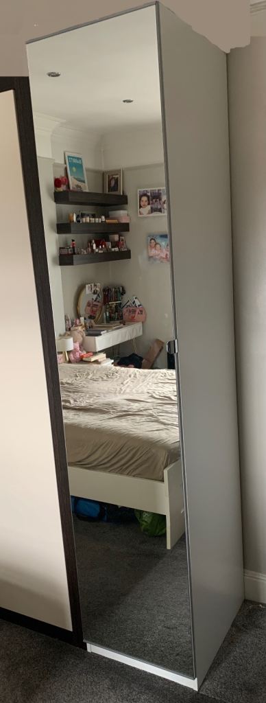 Ikea High Mirror Wardrobe 50 cm x 2.36m high - NEW