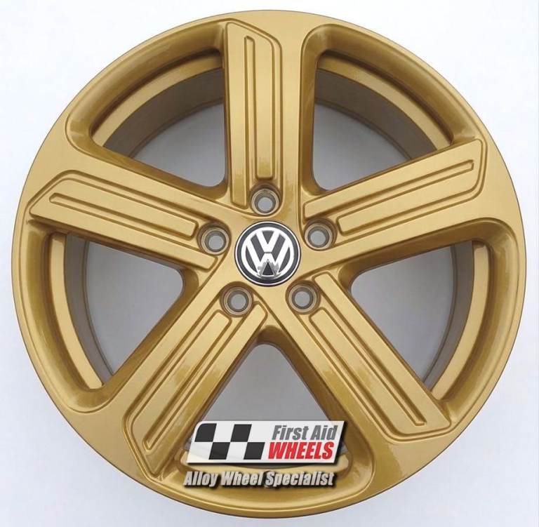 R564GL Swao VW GOLF R MK7 4X 18'' GENUINE CADIZ GLOSS GOLD ALLOY WHEELS