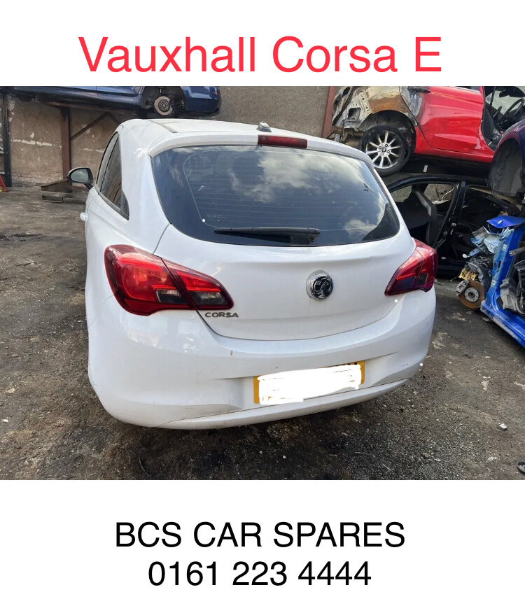 Vauxhall Corsa.E   Rear Bumper white. Back. 2015 - 2017. Used 