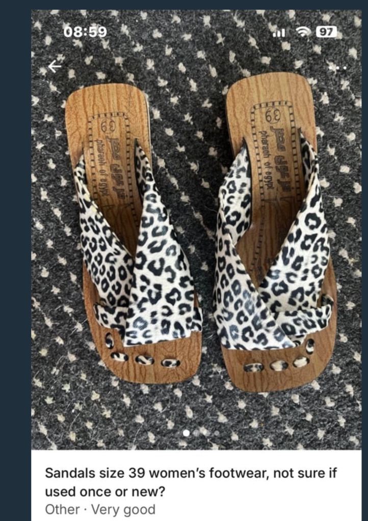 image for Slider shoes sandals New no tags, size 6 (39) or others in listings 