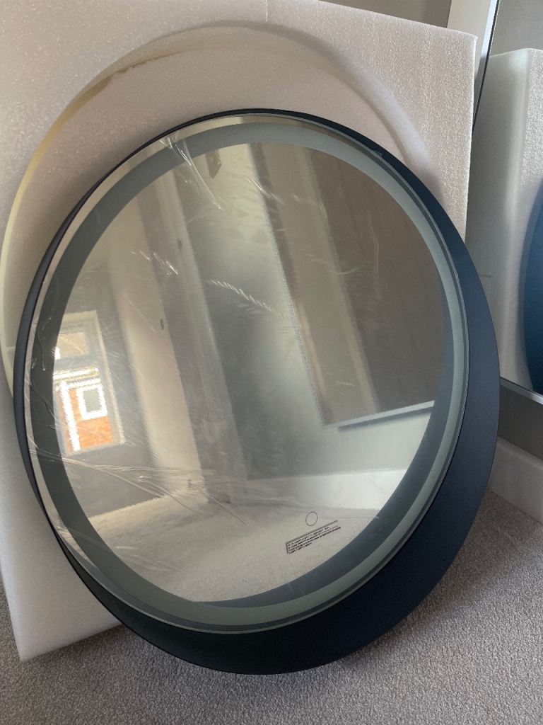 Pebble Grey Bathroom Mirror