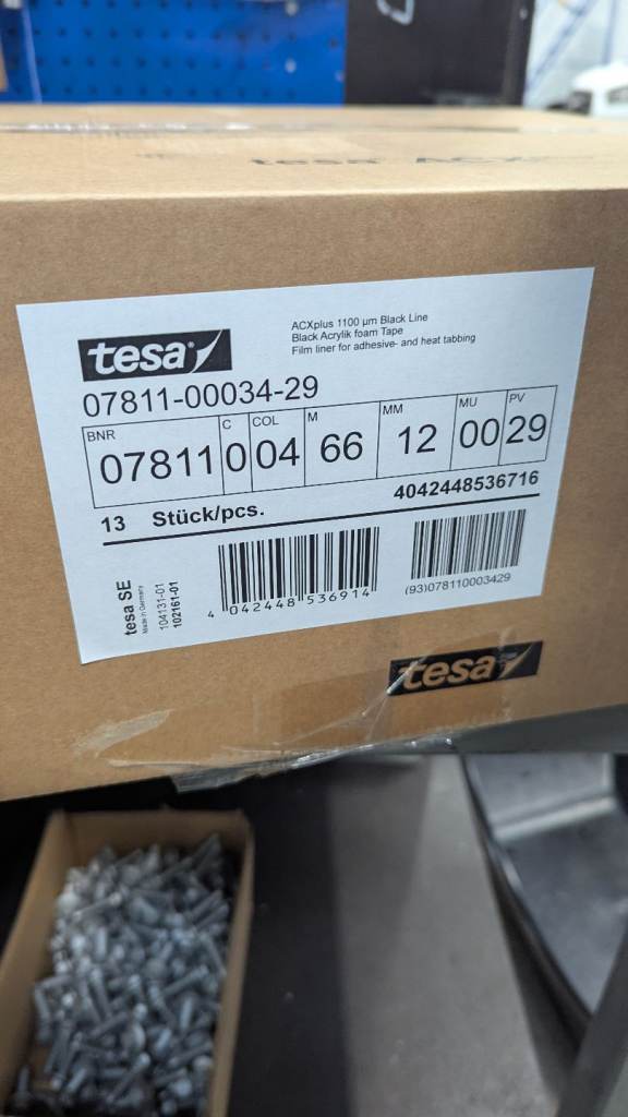 Vehical tape -Tesa tape double sided adhesive heat tabbing 