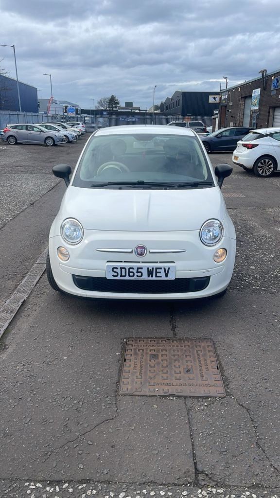 Fiat 500 2015 white manual