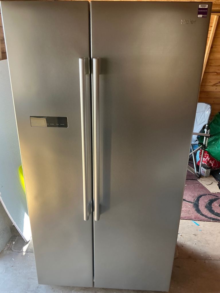 Haier American Style Fridge Freezer – Silver, Good Condition