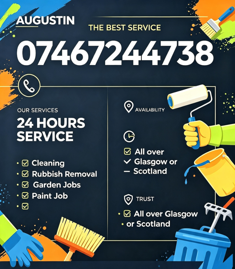 Augustins Services any time all over Glasgow 