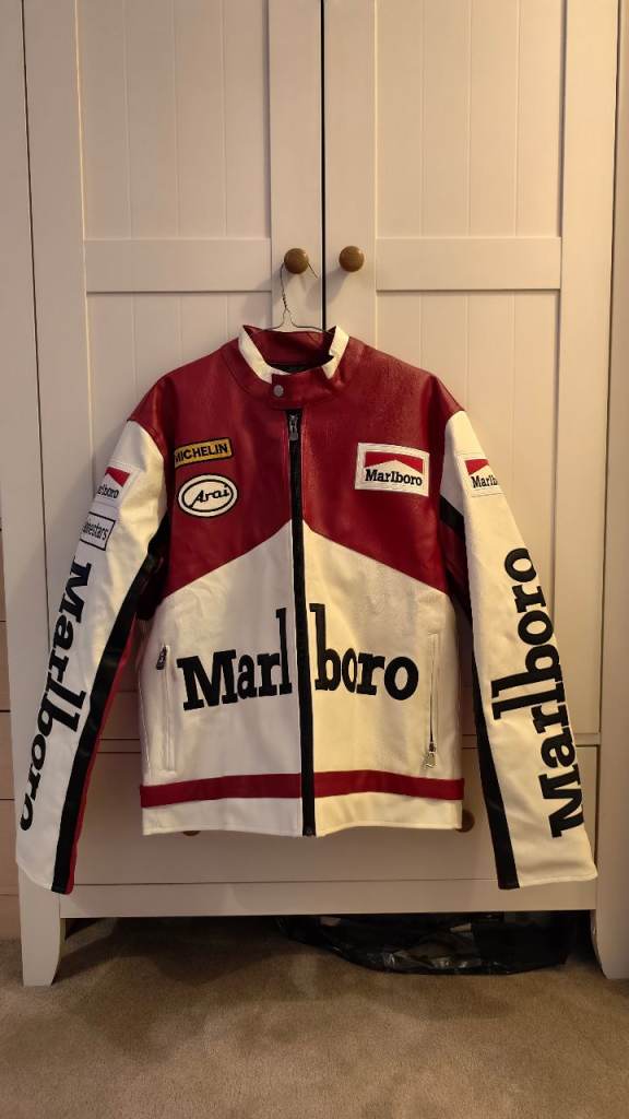 Vintage style Marlboro racing biker jacket 