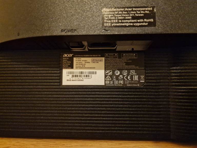 Acer 28" 4K Monitor & Fully Adjustable Arm Mount 