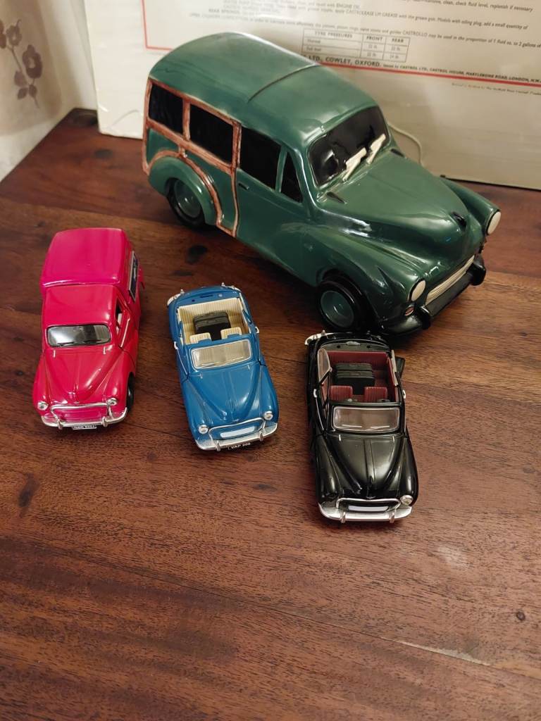 Collectable Morris minor 1000s plus lubrication chart