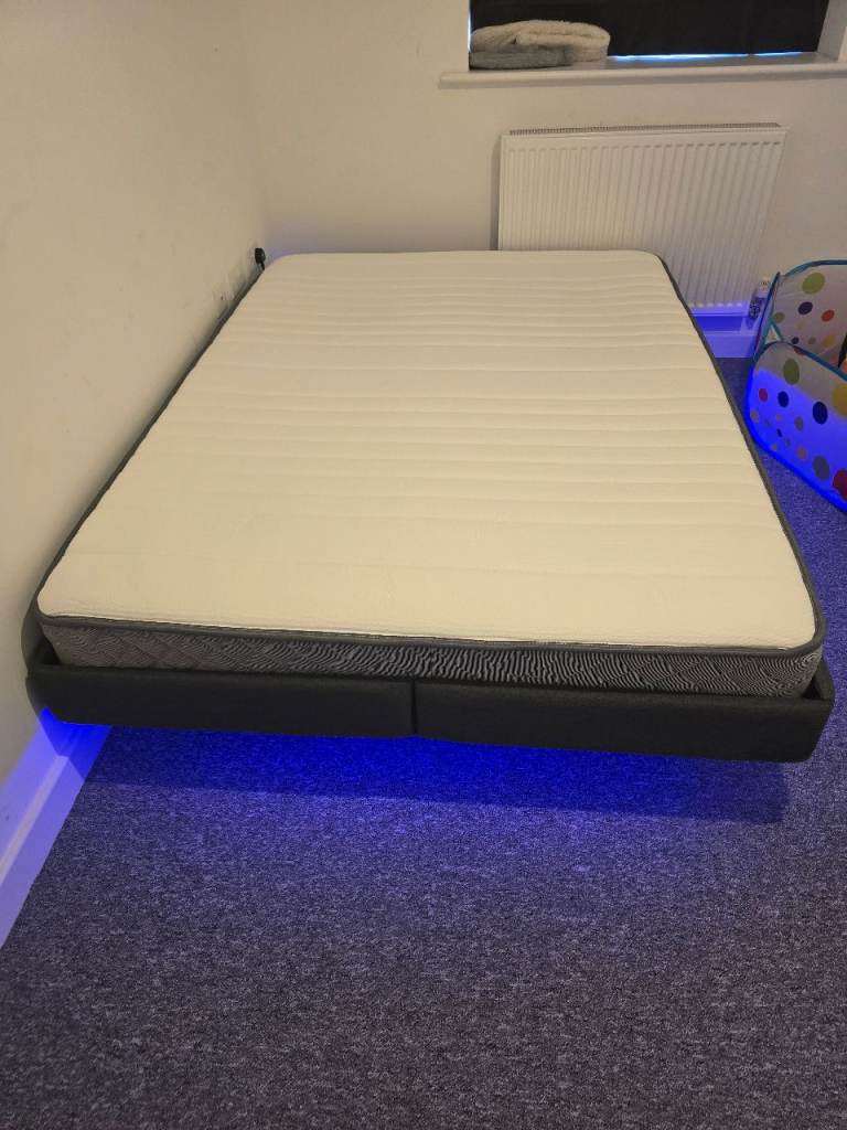 LED double bed & mattress
