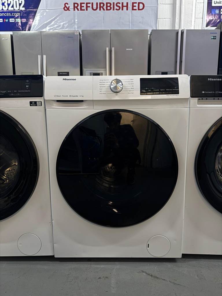 Hisense 12 kg Steam PureJet Washing Machine - Warranty Included - Free Delivery