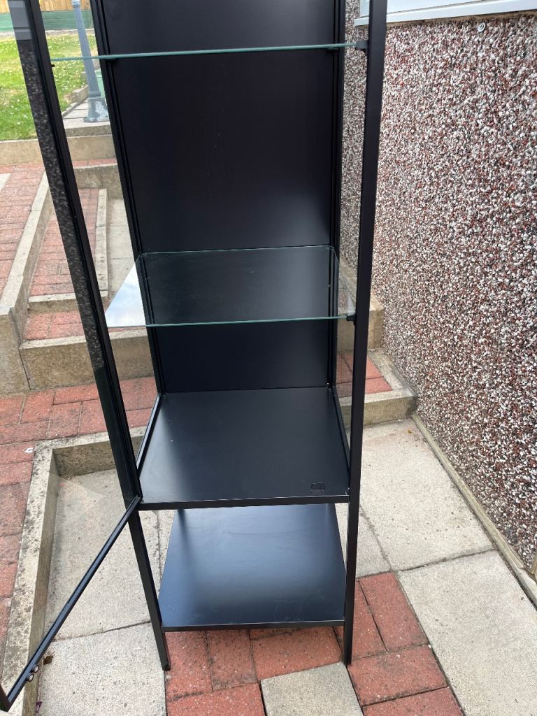 IKEA RUDSTA Glass-door Cabinet - Anthracite, As Good As New