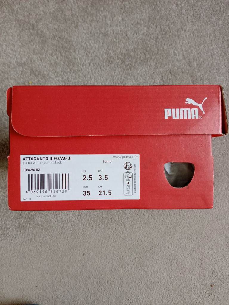Puma Attacanto H FG/AG Jr Football Boots UK 2.5