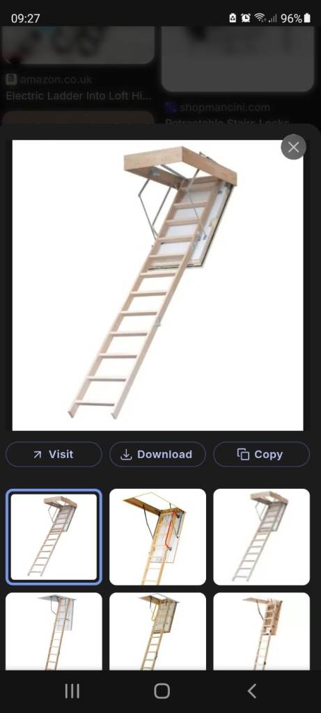 loft hatch with attached ladders