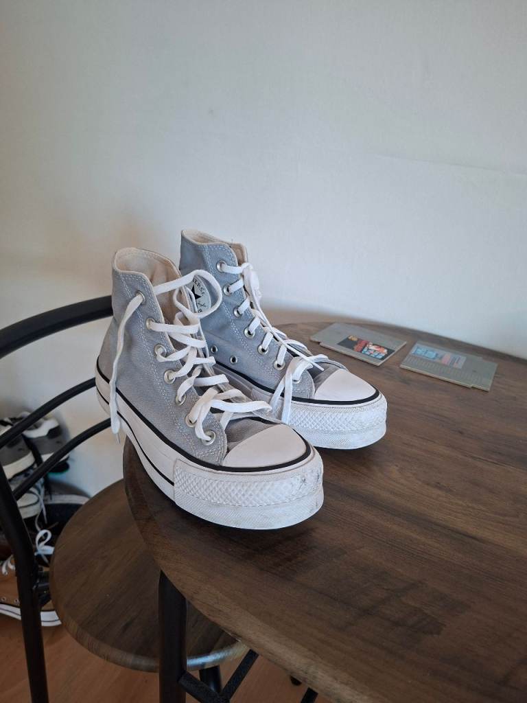 Blue Converse Chuck Taylor All Star Platform Trainers