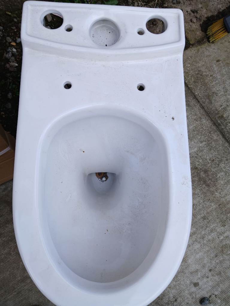 Unused White Ceramic Toilet Pan - Fair Condition
