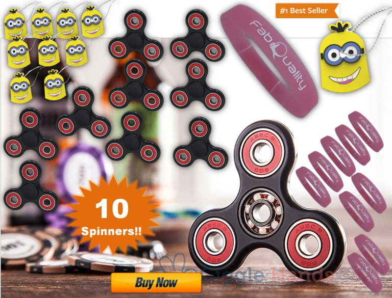 Fidget Spinners 30pcs - Hot Deals Fidget Spinners x10 Minion Key Chain x10 Hand Strap x10 
