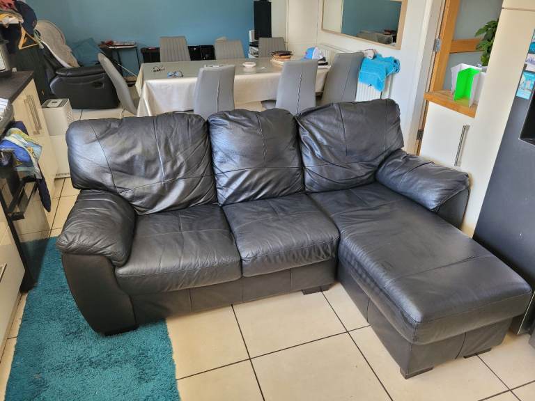 Milano Left Arm Leather Sofa - 3 seats