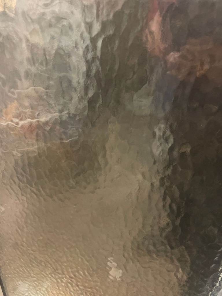 H 95 x W 57 cm - SMALL UPVC DOUBLE GLAZED WINDOW - OBSCURE GLASS - GOOD CONDITION (REF: SJ472)