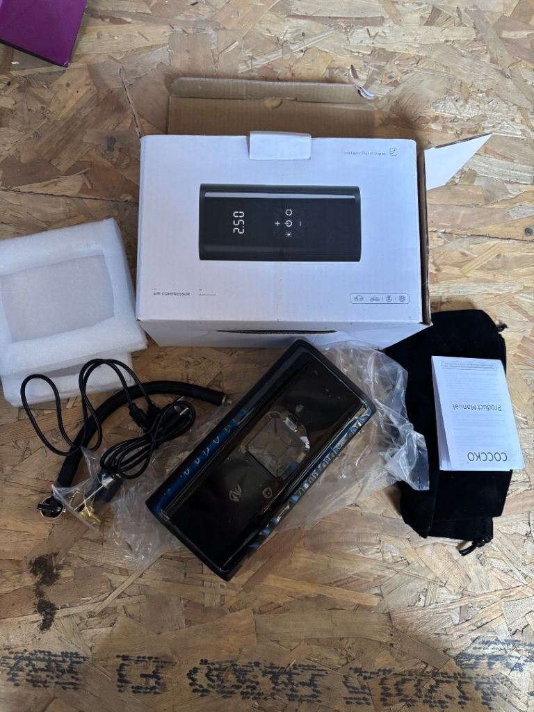 Portable Air Compressor / Tyre Inflator – Digital Display, Rechargeable, Multi-Use