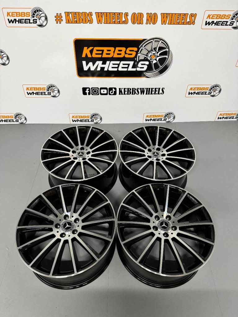 20" MERCEDES TURBINE TWIST STYLE ALLOY WHEELS C CLASS E CLASS S CLASS 