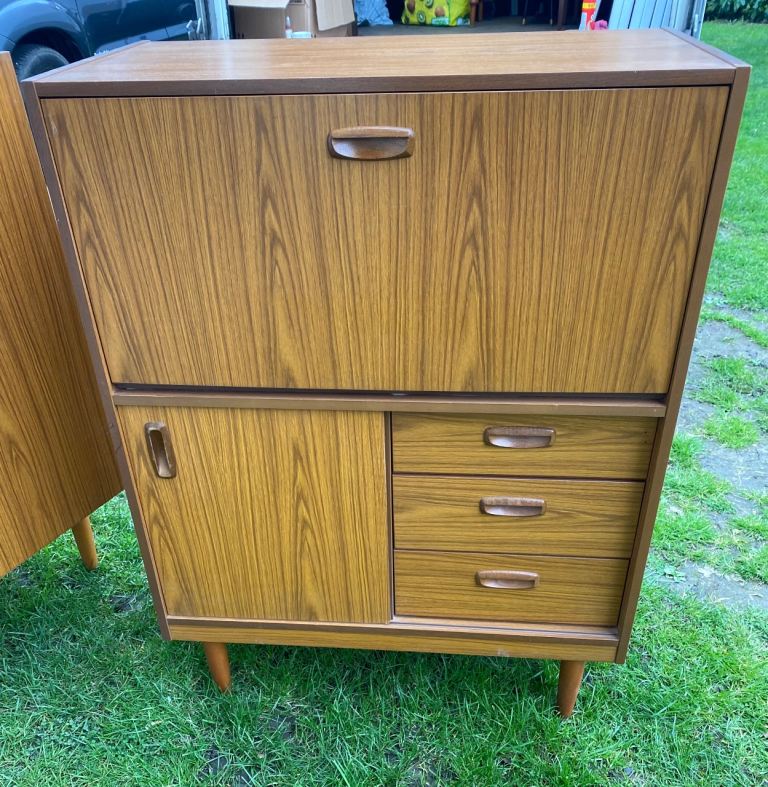 Vintage mid century schreiber bureau/writing desk/sideboard