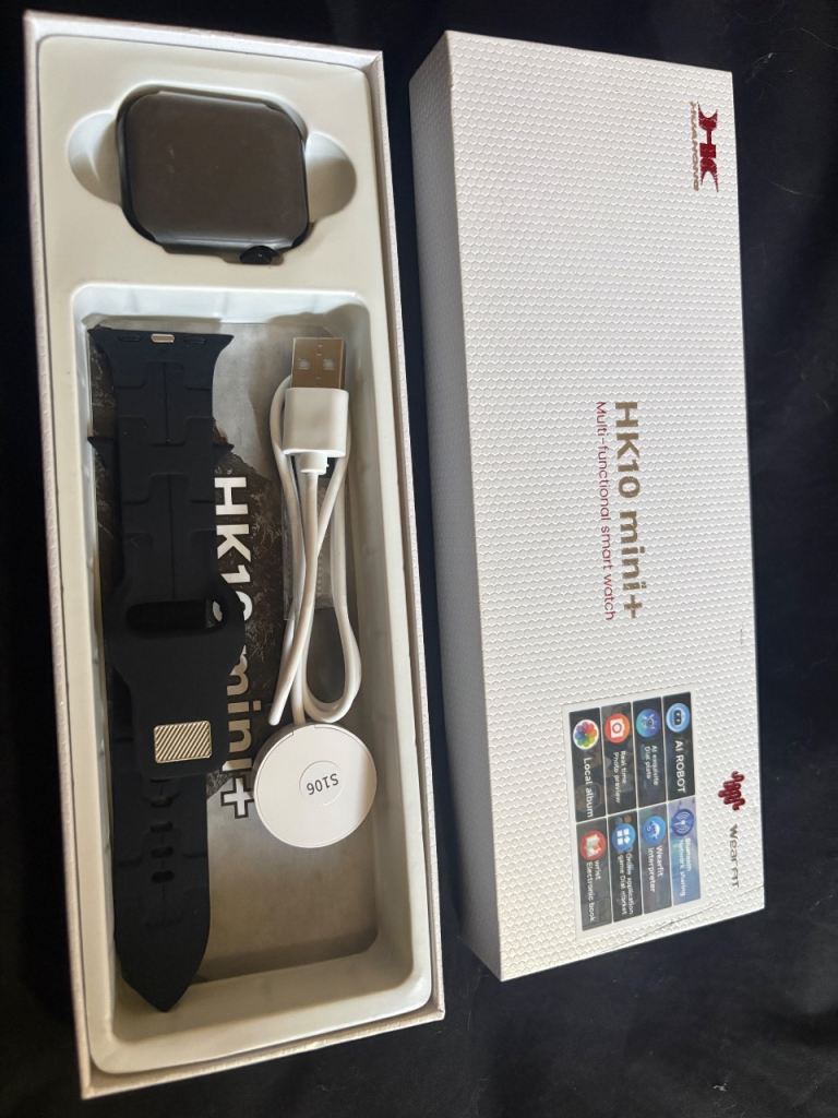 HK10 mini+ Smart Watch – Brand New, Black