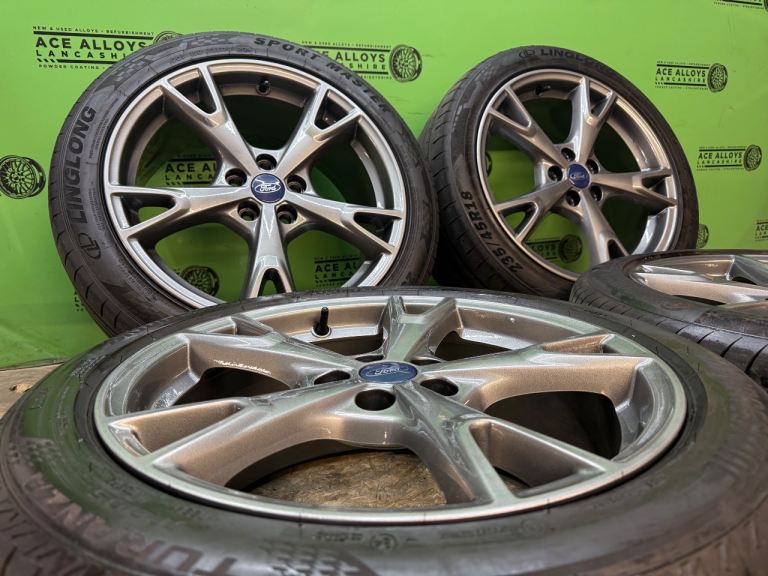 *REFURBISHED* FORD ST LINE 18”” 5x108 ALLOY WHEELS + GOOD TYRES CONNECT MONDEO