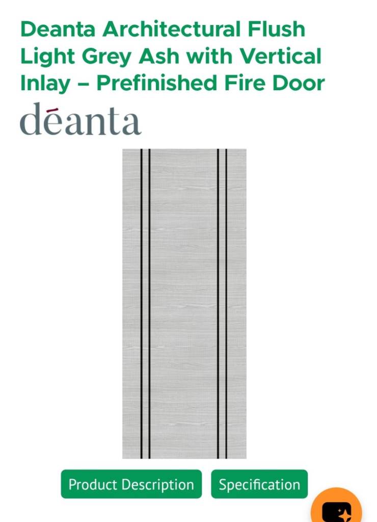 image for Light Grey Ash with Dark Grey Ash Vertical Inlays - FD30 44MM - Prefinished