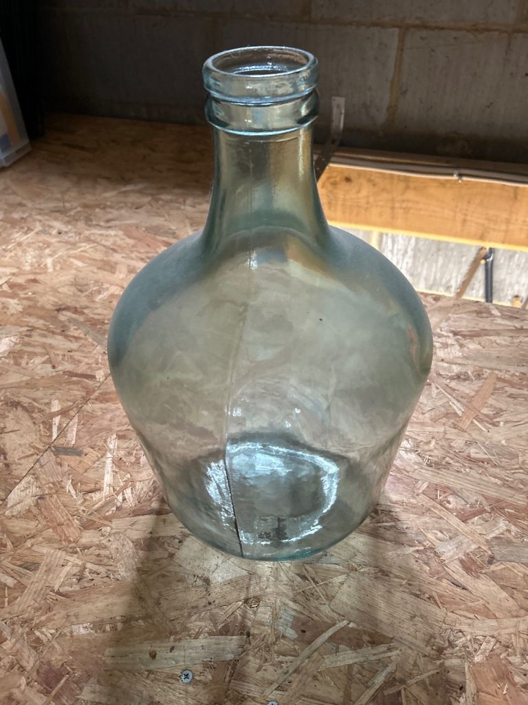 Large Clear Glass Demijohn / Carboy