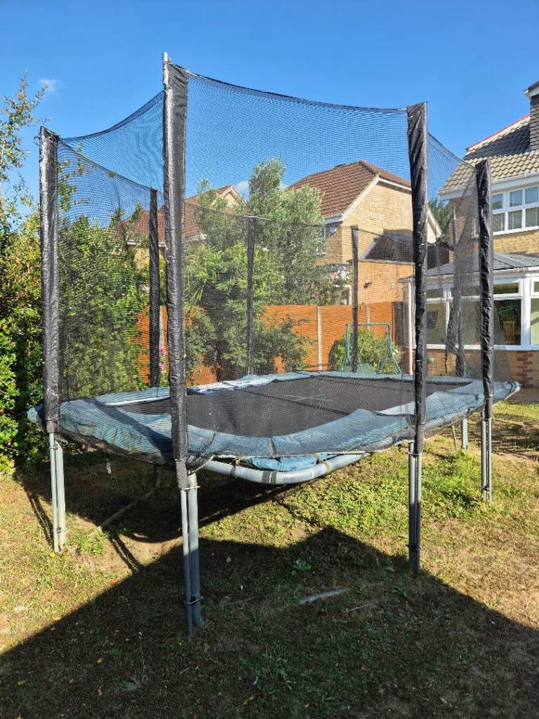 Used Garden Trampoline with Safety Net - Multicoloured
