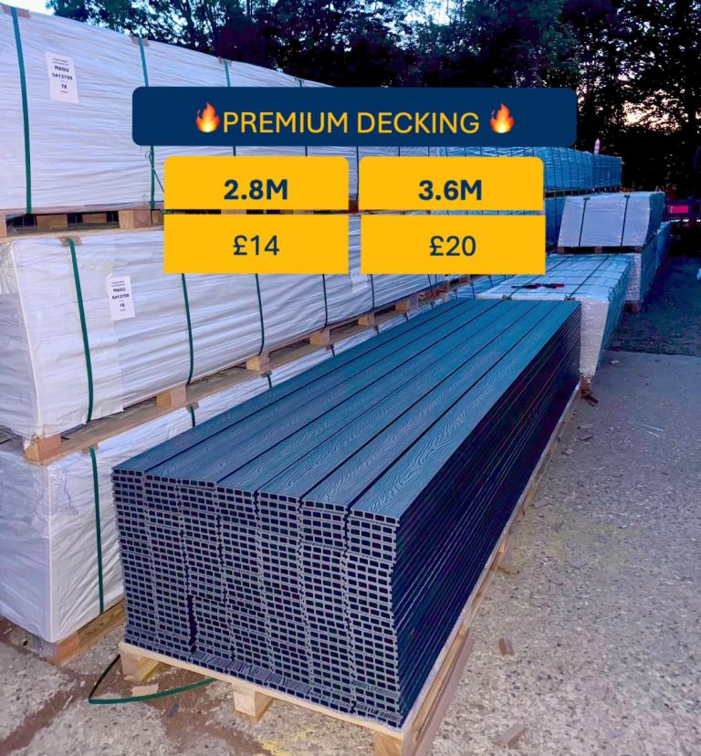 Premium Anthracite Composite Decking 3.6m 