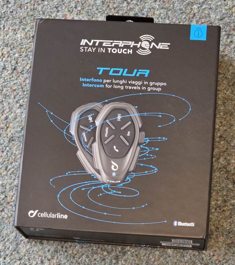 Interphone Tour HD Bluetooth Intercom - Twin + Extra Parts Kit – Fully Working