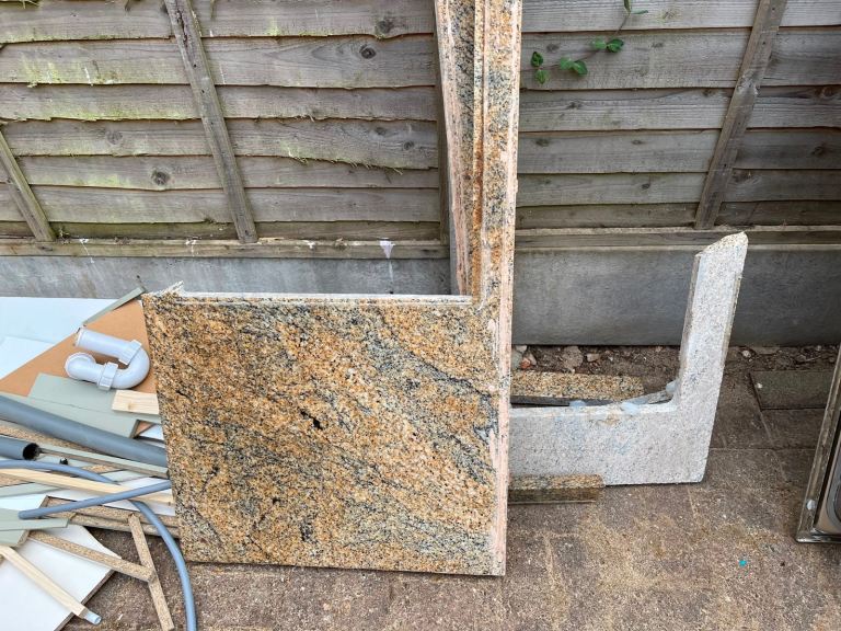 Granite Kitchen Worktop Sections - Good Condition