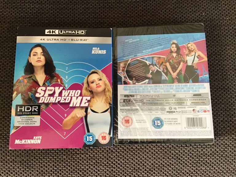 4K The spy who dumped me +Bluray +Slipcase Sealed New superb Extras £10