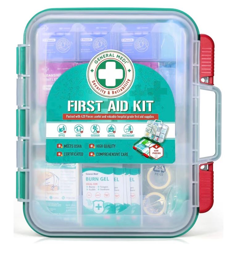 New General Medi First Aid Kit – 420 Pieces, Comprehensive