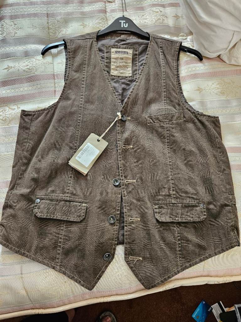  Men's green Cotton Waistcoat with Tags